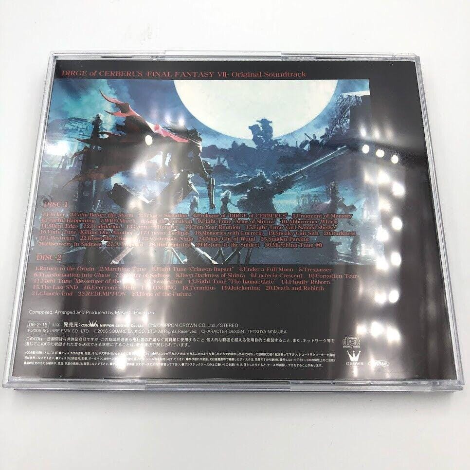 Dirge of Cerberus: Final Fantasy VII Soundtrack 2-CD Masashi