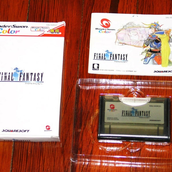 Final Fantasy I 1 Wonderswan Color COMPLET dans la boîte CIB avec la boîte/manuel Bandai