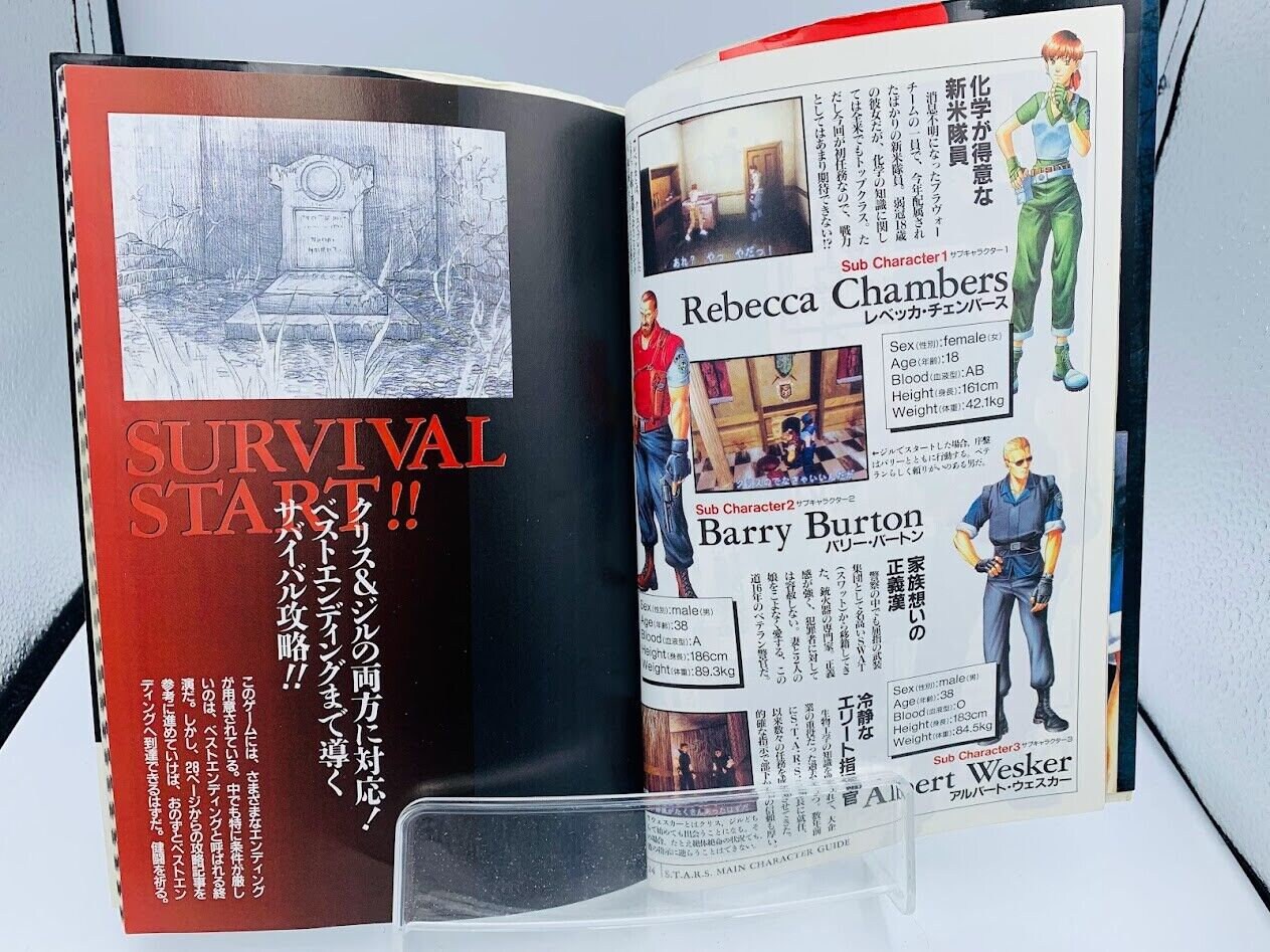 Biohazard Sega Saturn Version V-jump Guide Book Artbook Japan 