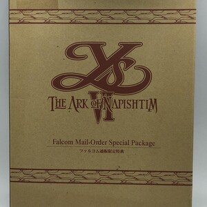 Ys VI: The Ark of Napishtim Falcom Mail-Order Special Package w/ soundtrack CD