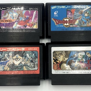 ドラゴンクエスト I II III IV セット 任天堂 ファミコン Nes 日本 エニックス カートリッジ 1 2 3 4