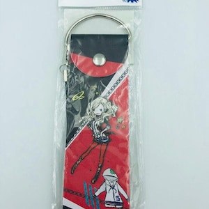 Persona 5 Ann Takamaki Big Leather Strap Atlus GraffArt Chara keychain metal