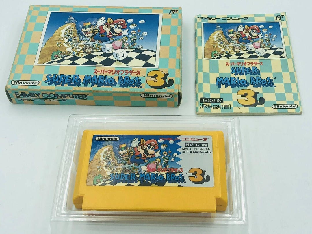 Super Mario Nintendo Famicom NES Japan COMPLETE Box Manual
