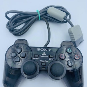 Playstation DualShock Controller Klar Schwarz SCPH-1200 PS1 offiziell authentisch