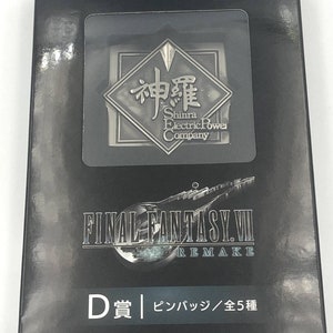 Final Fantasy VII Remake FF7R pin badge Shinra Company logo Ichiban kuji D-4