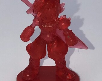 Final Fantasy VII Coca-Cola clear red Cloud chibi crystal figure 2001 Squaresoft