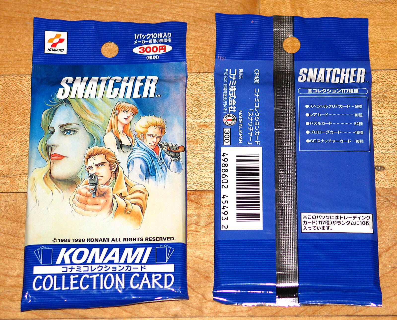 KONAMI SNATCHER Trading Card コナミ スナッチャー NEW SEALED Snatcher Konami Collection Card Trading Cards Pack of