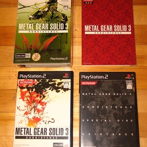 Metal Gear Solid 3 Subsistence 3-płytowy pierwszy wydruk Limitowana edycja pudełkowa w Japonii