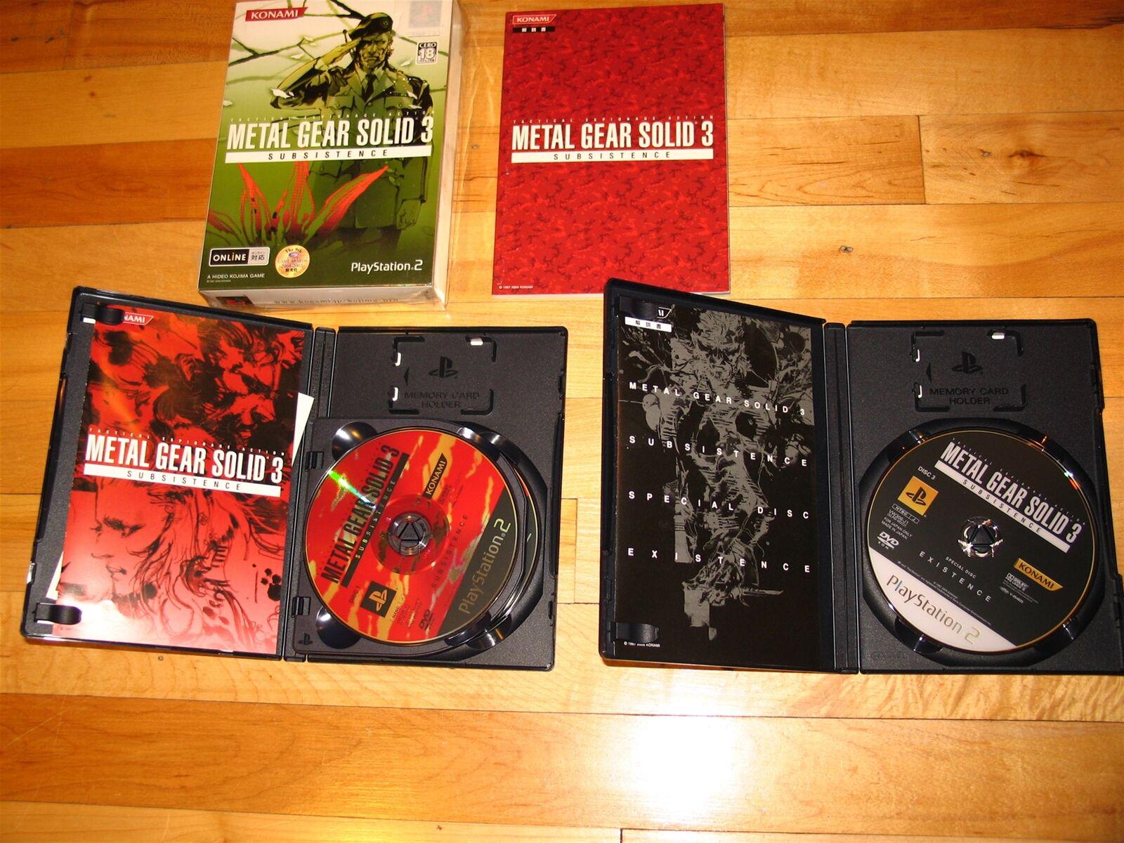 Metal Gear Solid 3 Subsistence 3-disc First Print Limited Edition