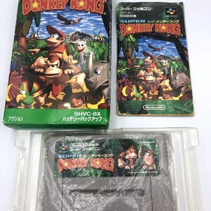 Super Donkey Kong Country Super Famicom Super Nintendo SNES COMPLETE box+manual