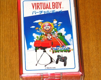 マリオズテニス バーチャルボーイ 箱、説明書付き マリオテニス バーチャルボーイ ボックスマニュアルとトレイ - ゲーム