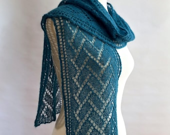A Step Ahead Scarf and Wrap - Pattern - Knitting - Instant PDF Download