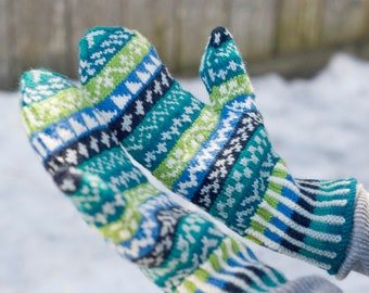 Twill Ribbon Mittens - Pattern - Knitting - Instant PDF Download