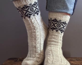 Sawtooth Mountains Socks - Pattern - Knitting - Instant PDF Download