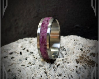 Violet Jade in Titanium. Jewelry, Any Occasion. Men's Wedding Bands, Wedding Rings