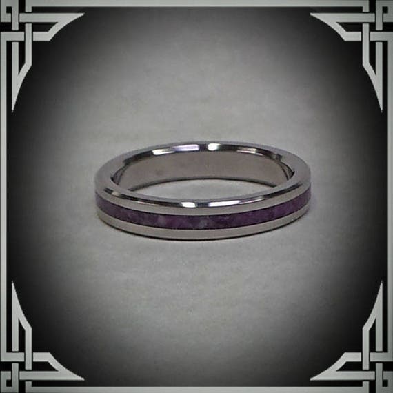 Violet Jade in Titanium. Jewelry, Any Occasion. Men's Wedding Bands, Wedding Rings