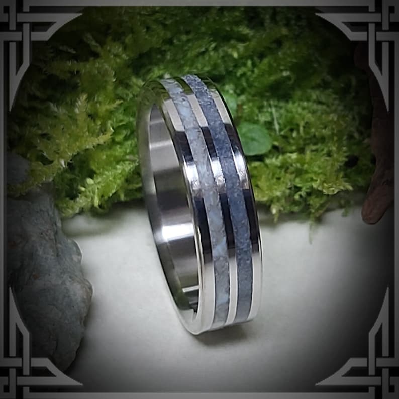 Blue Sapphire and Fresh Water Pearl in Titanium. Jewelry, Any Occasion