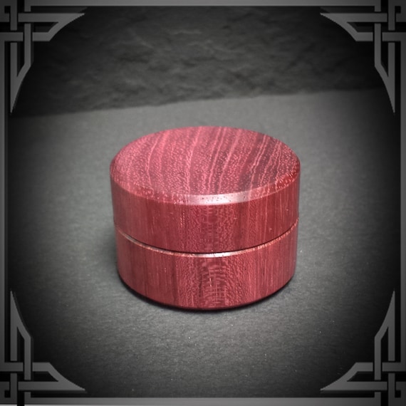 Purple Heart Wood Ring Box. Unique Handmade Jewelry