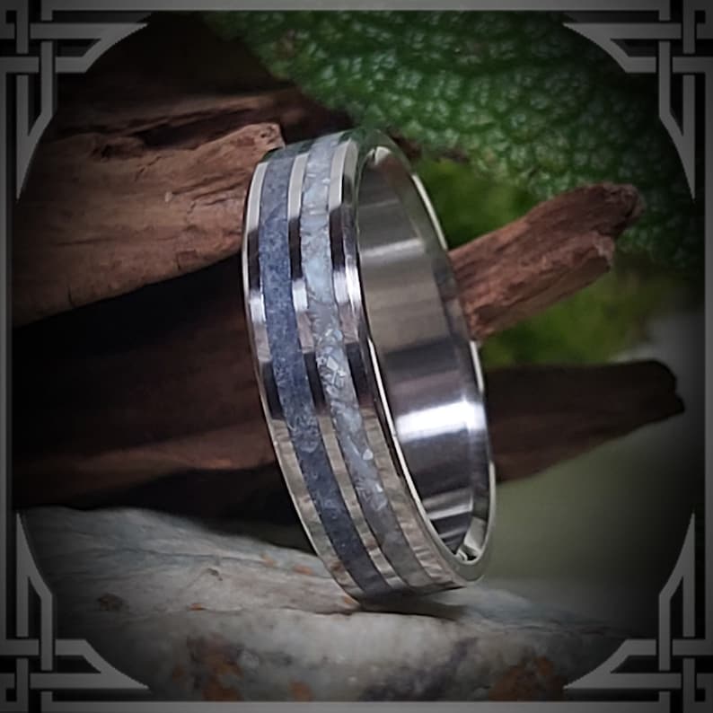 Blue Sapphire and Fresh Water Pearl in Titanium. Jewelry, Any Occasion