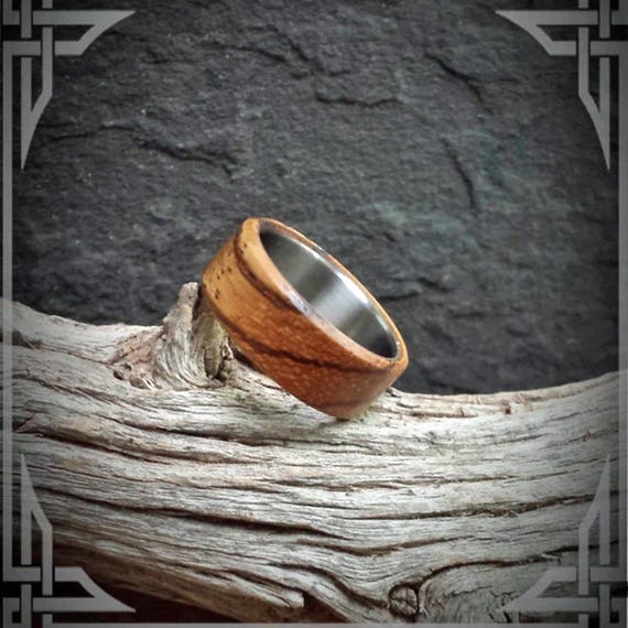 Zebra Wood on Titanium.  Jewelry, Any Occasion. * U.S Prices includes - Prepaid U.S. Tariff
