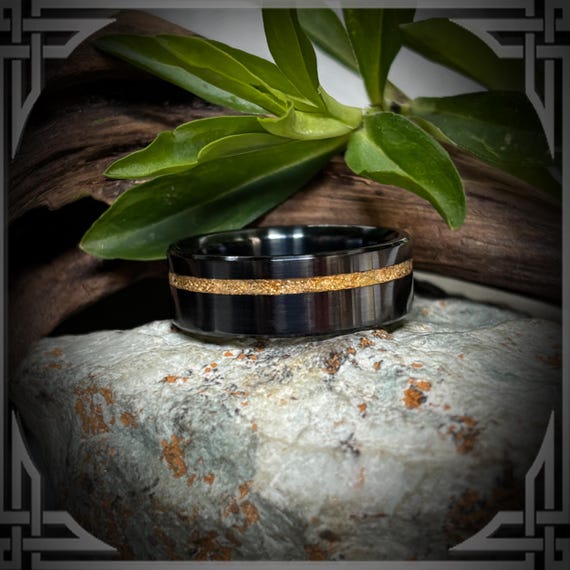 24 Karat Leaf in Black Titanium. Jewelry, Any Occasion, Made in Canada