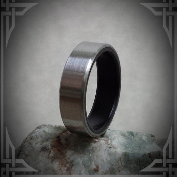 Titanium with Carbon Fiber Core.  Jewelry, Any Occasion. Men's Wedding Bands, Wedding Rings