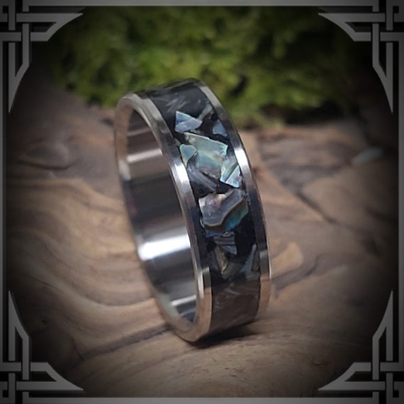 Abalone Shell in Titanium, Jewelry, Any Occasion, Made in Canada