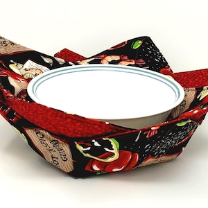 Handmade Cajun Microwave Bowl Cozy: Reversible Hot Pad