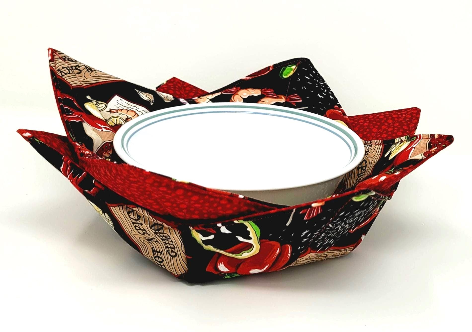 Handmade Cajun Microwave Bowl Cozy: Reversible Hot Pad