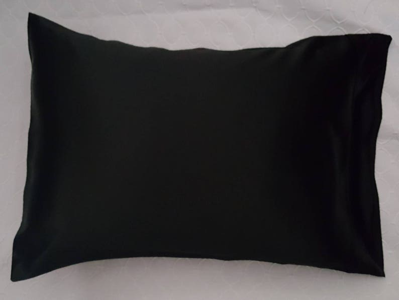 handmade birthday 20 x 30 christmas Black Satin Pillow Case