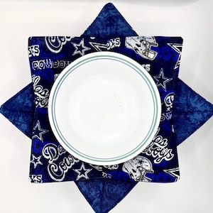 Dallas Cowboys Bowl Cozy: Microwave Hot Pad, Reversible Cotton