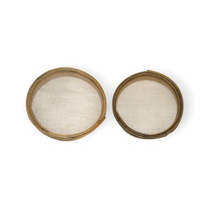 Vintage Wooden Small Sieve set of 2, Rustic Primitive wood colander strainer