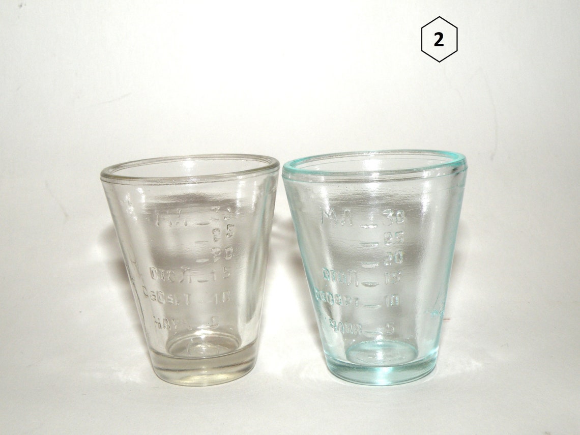 Vintage medical glass sets of 2 medical cups and 2 apothecary Etsy