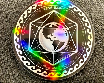 NEW EARTH Holographic Sticker