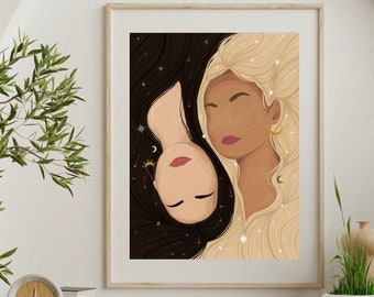 Soul Sisters | Digital Art Modern Print | AAPI Women