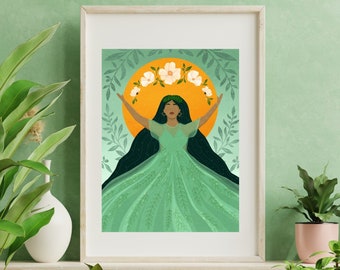 Equinox Goddess || Digital Modern Art Print