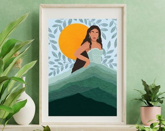 Goddess Gaia || Digital Modern Art Print