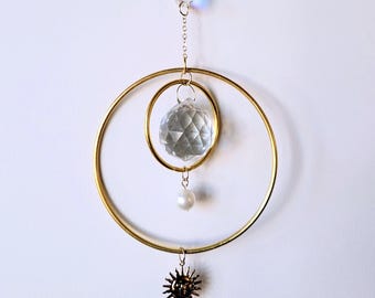 Modern Geometric Double Circle Sun Catcher