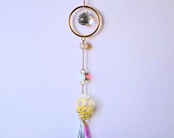 Geometric Snake Crystal Sun Catcher