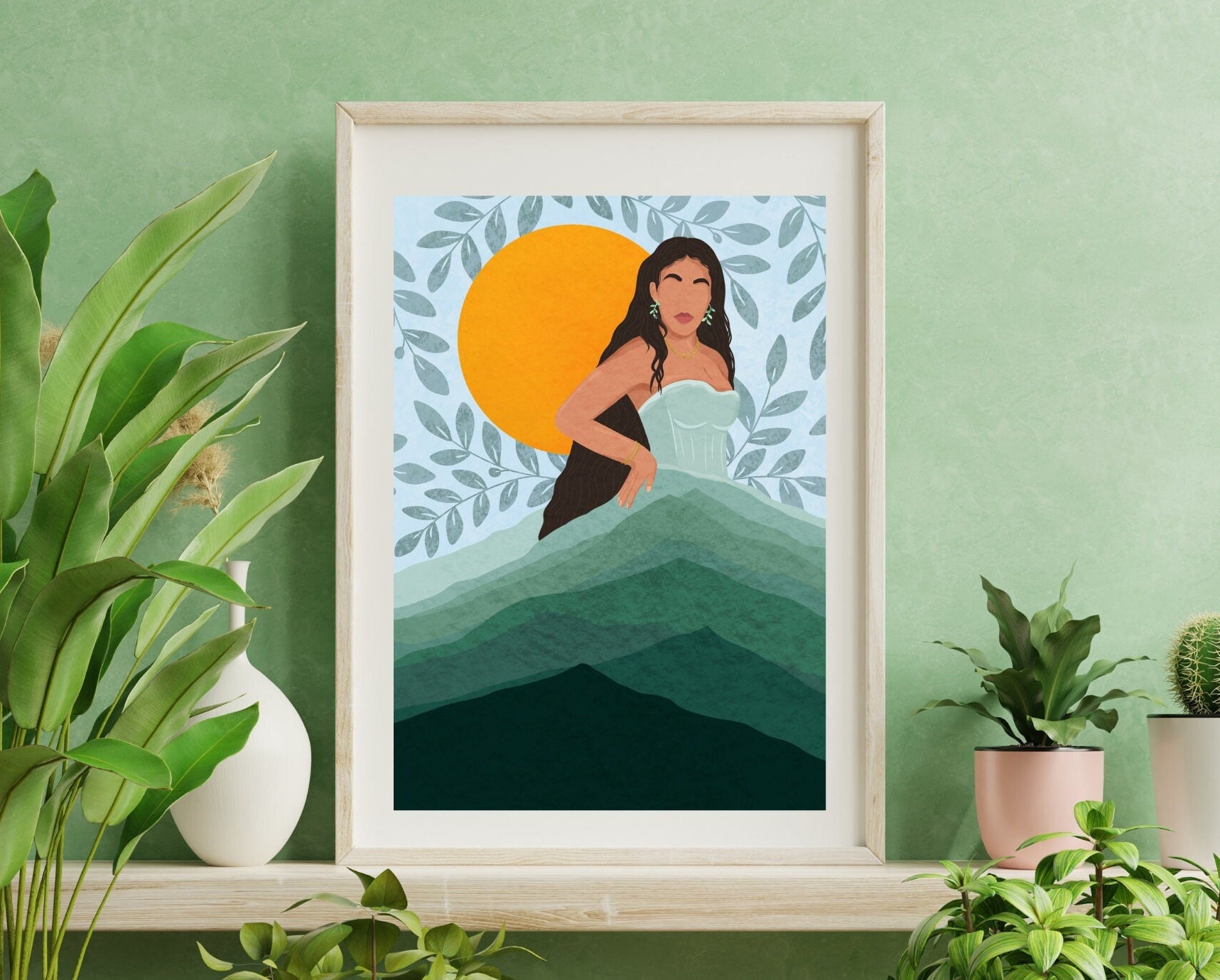 Goddess Gaia || Digital Modern Art Print - Etsy