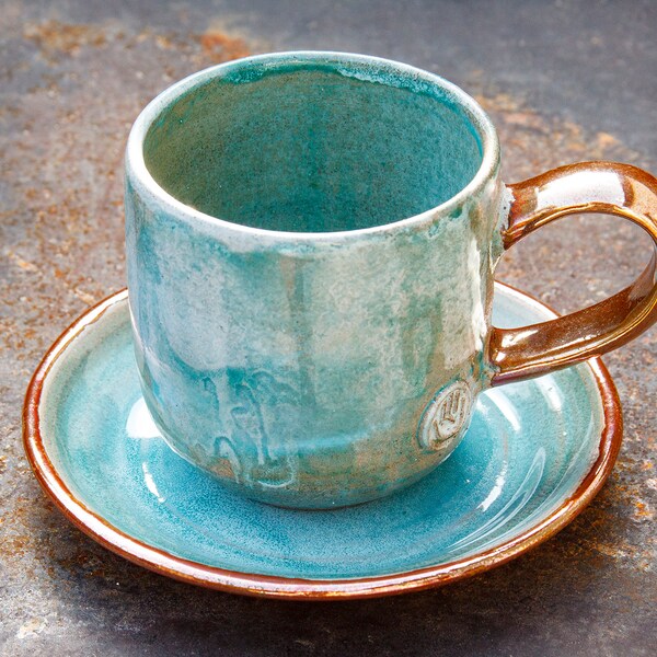 Stoneware Tea Cups Etsy