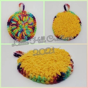 Double Duty Dish Scrubby /Crocheted Dish Scrubby /Handmade Scrubby /Ready To Ship