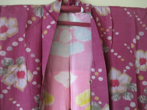 Japanese Women's Haori Kimono Silk Jacket - image 2