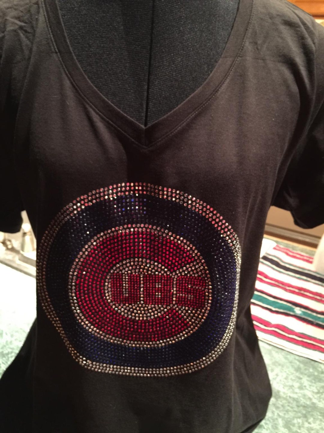CHICAGO CUBS RHINESTONE T Shirt Sizes Small Med Large Xl Xxl - Etsy