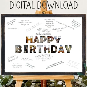 Afdrukbare download, Happy Birthday gastenboek alternatief paardenliefhebber, Rancher verjaardagskaart, ruiter boer pensionering gast inloggen