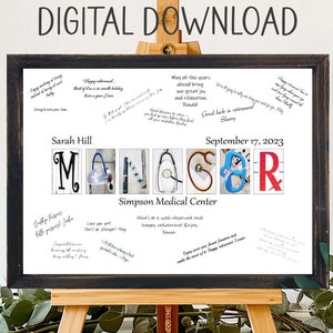 Download digital, gerente médico, alternativa de livro de visitas personalizado, login de convidado promocional, cartão para chefe de colegas de trabalho, presente de dia do chefe