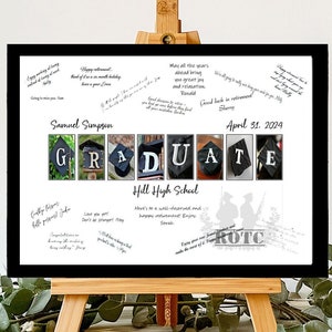 Personalized College ROTC Graduation Unique Alternative Guestbook ...