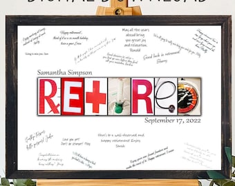Printable Download Retired Nurse Guest Signing Alphabet Photography Printable