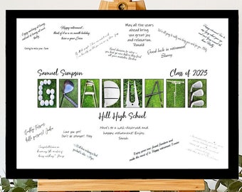 Personalized Golf Graduation Unique Alternative Guestbook, Graduation Party, Class of 2026, Senior Golf Team, Varsity Team Keepsake