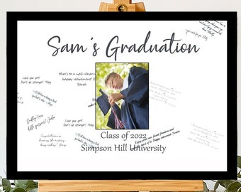 Personalized Senior Photo Graduation Party Unique Alternative Guestbook, Graduation Keepsake, High School Graduate, College Class Of 2026